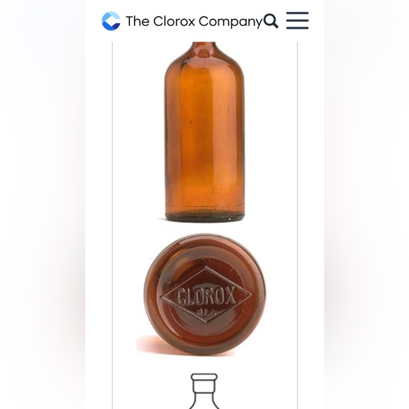 RARE FINDVintage Original Clorox Amber Glass Bottle Pint WITH STOPPER! 1929-1930 - Picture 5 of 8